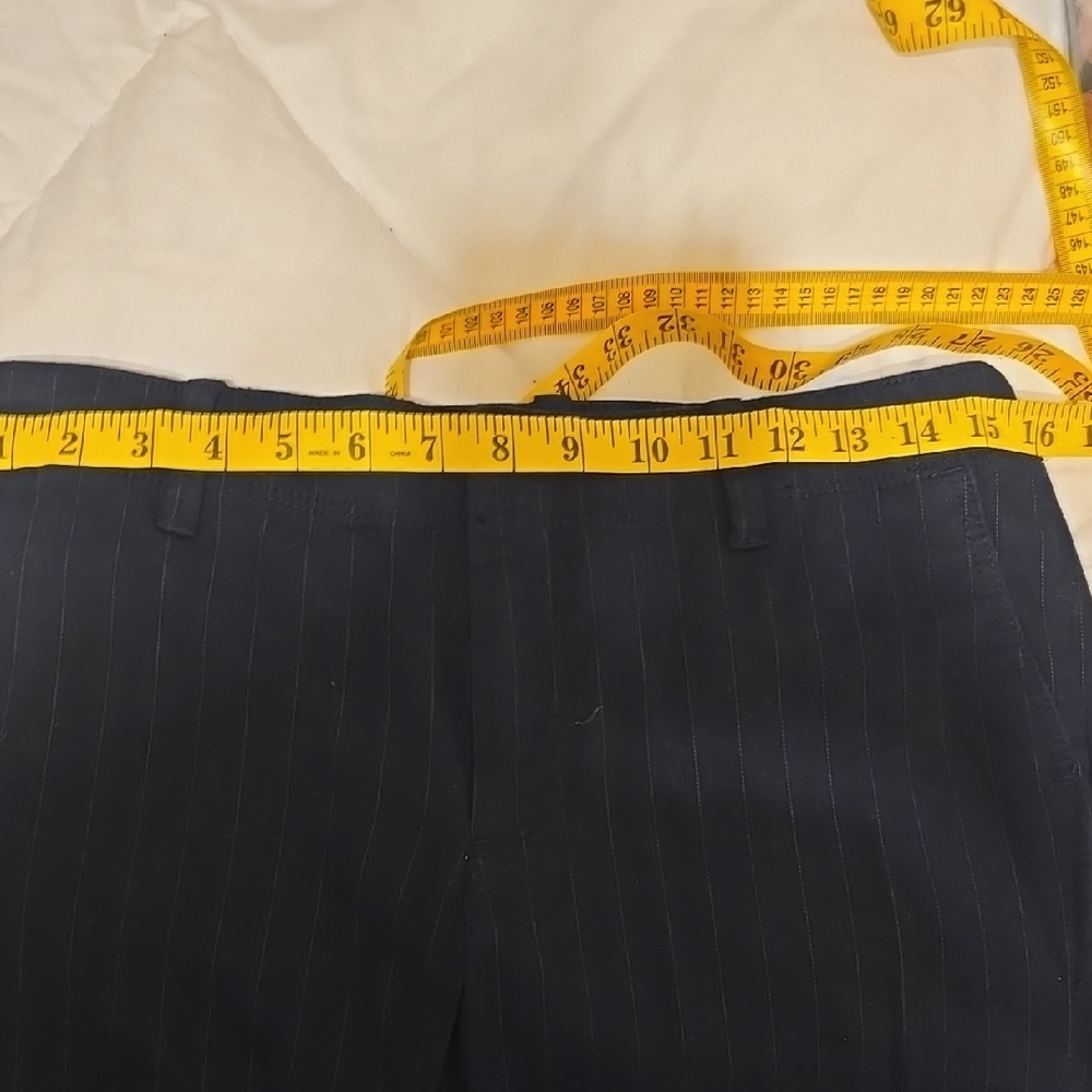 Womens Black Pinstripe Suit Pants